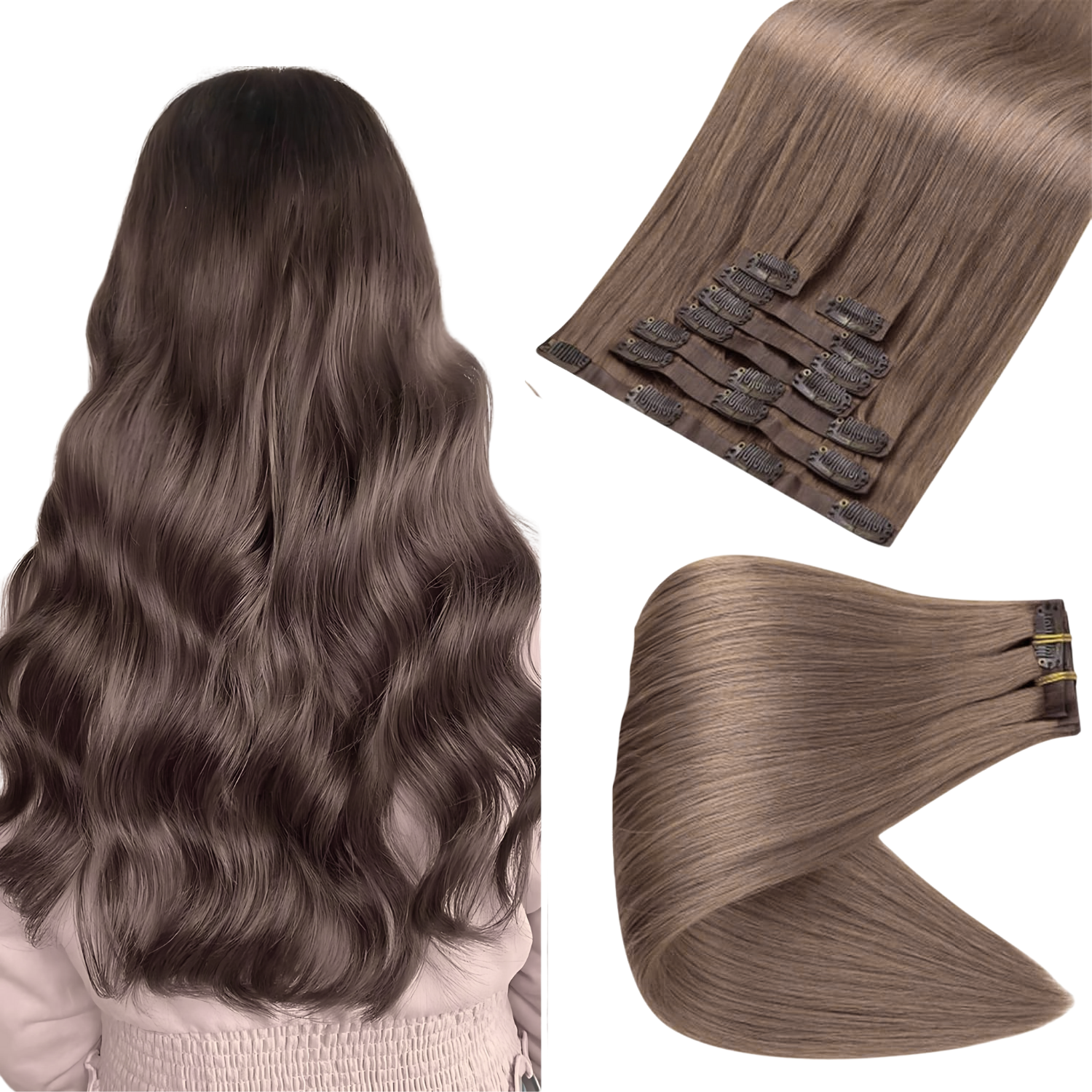 Clip-In Extension, Gray Muse