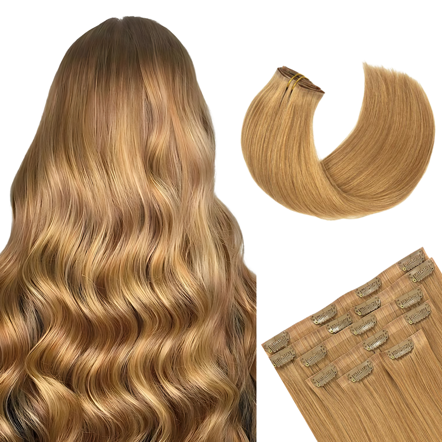 Clip-In Extension, Sweet Chestnut