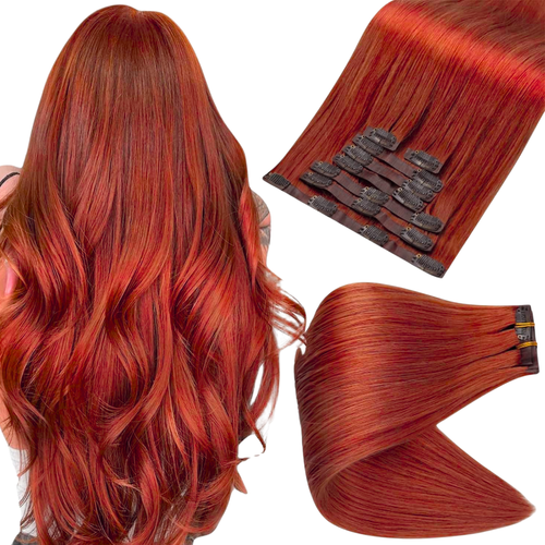 Clip-In Extension, Fashion Red