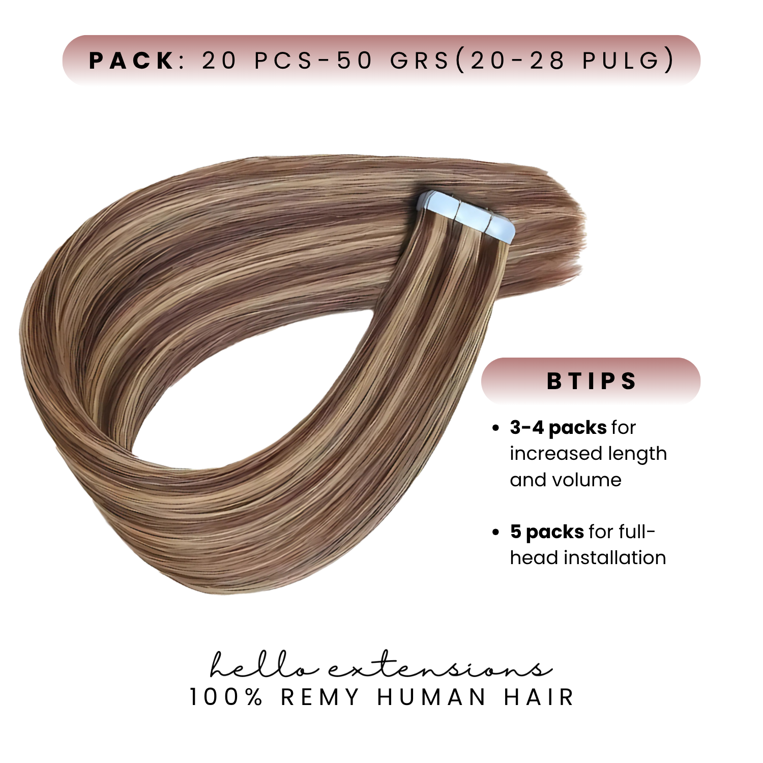 Tape-In Extensions, Honey Bee