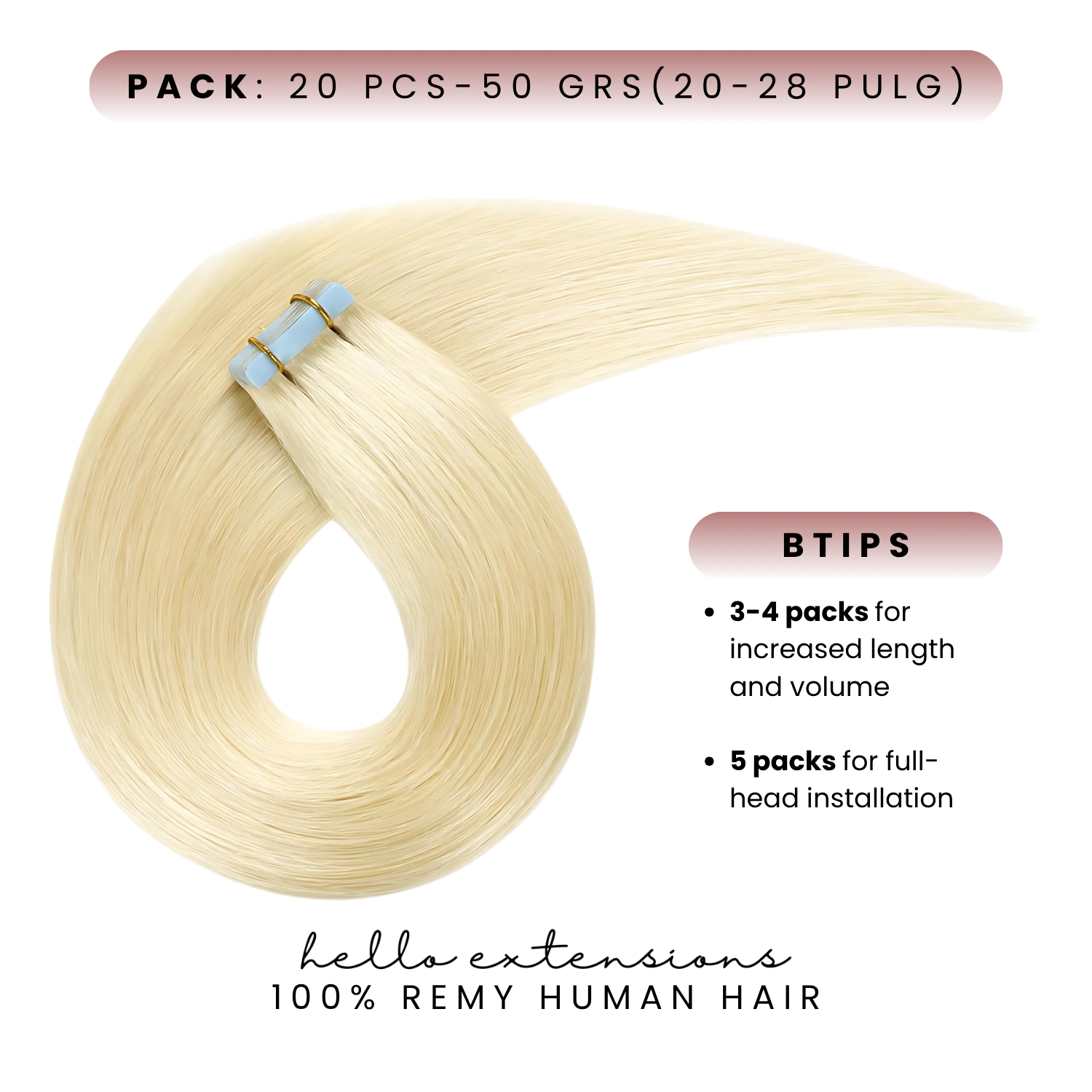 Tape-In Extension, Exclusive Pearl